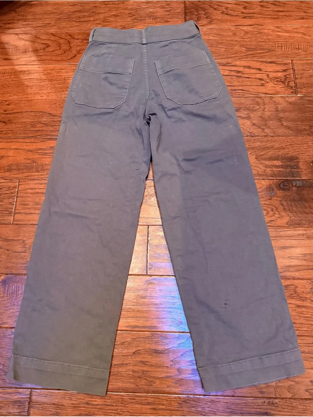 Everlane Organic Cotton Wide Leg Pants Size 0 Gray High Rise Heavyweight Twill